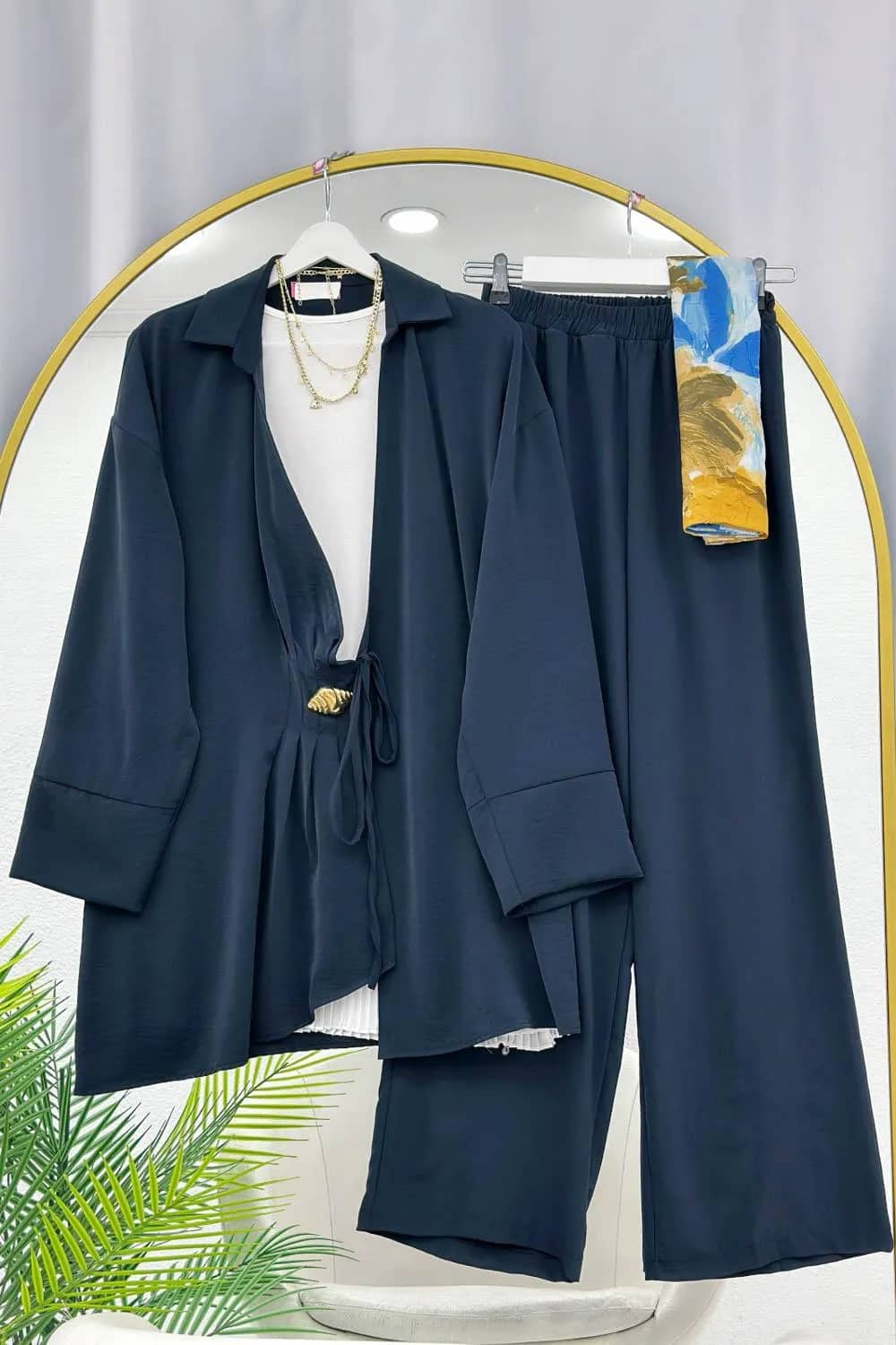 Kemer Geçişli Pantolon Takım – Lacivert