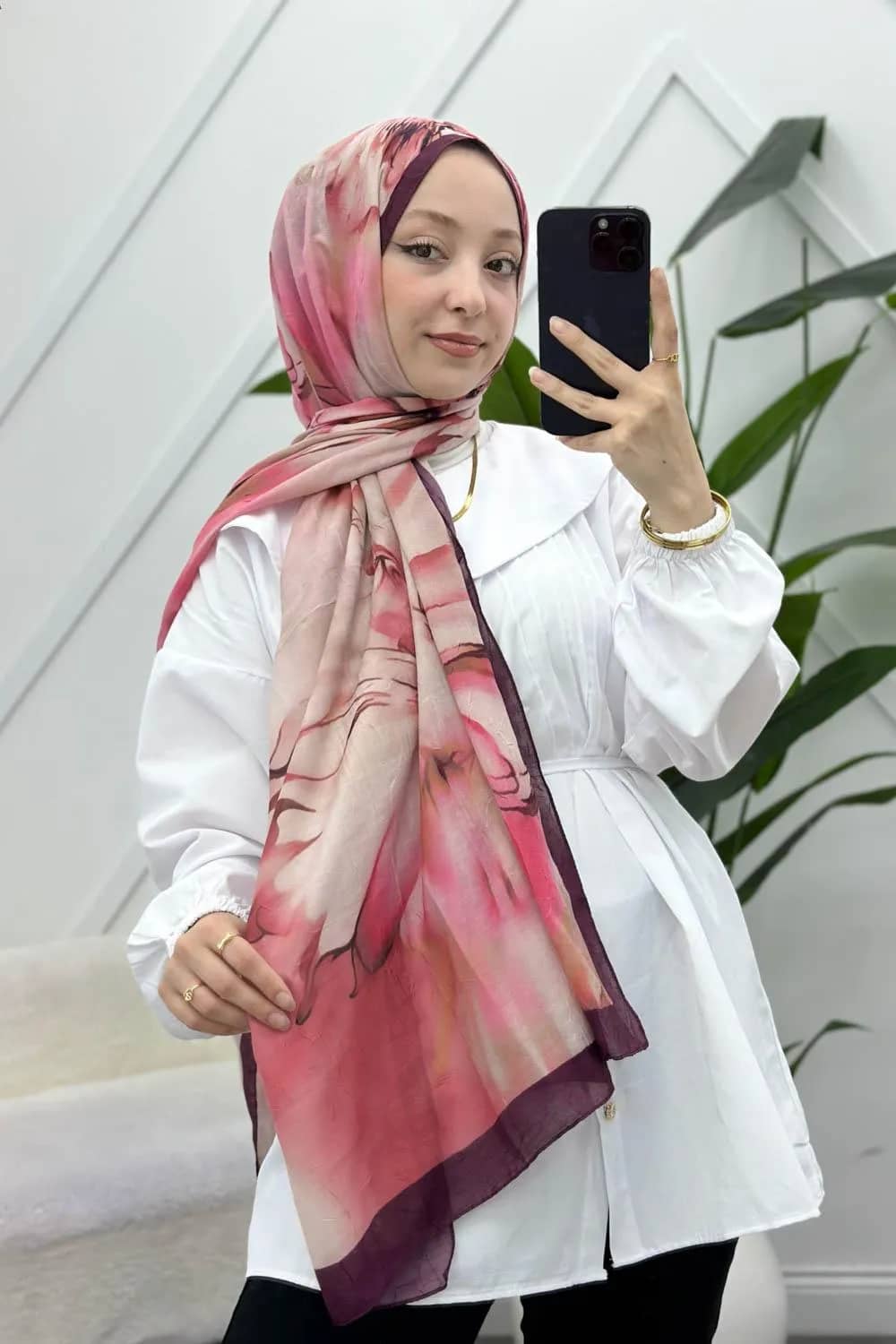 Moonlight Bambu Kraş Şal – Mürdüm