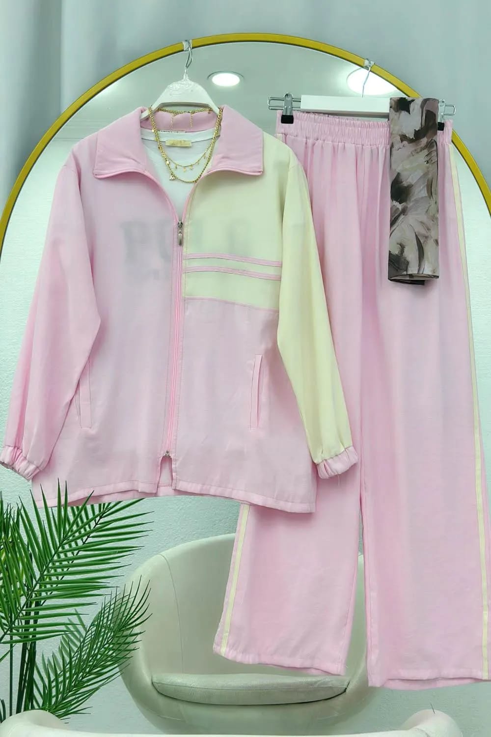 Degradé Renk Geçişli Modal Takım – Pembe